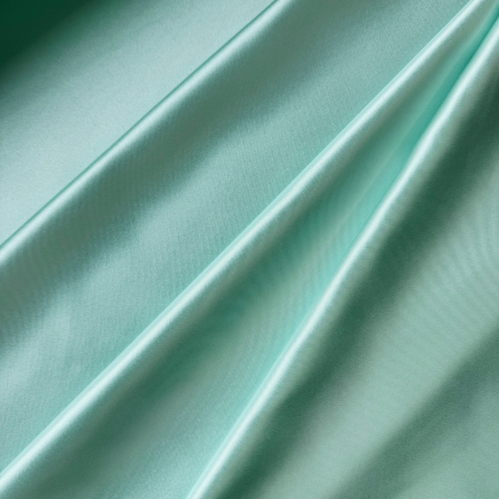 Satin mint, hochwertig, matt, stabil, American Satin für Hochzeitskleider, Abendkleider, Röcke. American Satin in Deutschland bei Atelier de Couture Nataliia kaufen. 