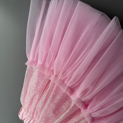 Detail voluminöse Rüschen Glitzer Tüllrock Mädchen