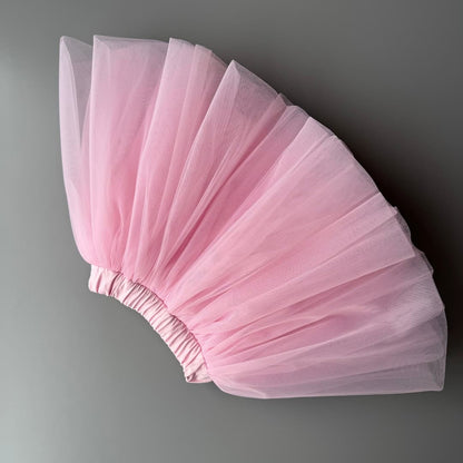 Pink tulle skirt for toddler girls – festive handmade tutu skirt