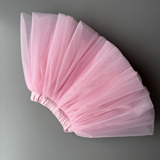 Pink tulle skirt for toddler girls – festive handmade tutu skirt