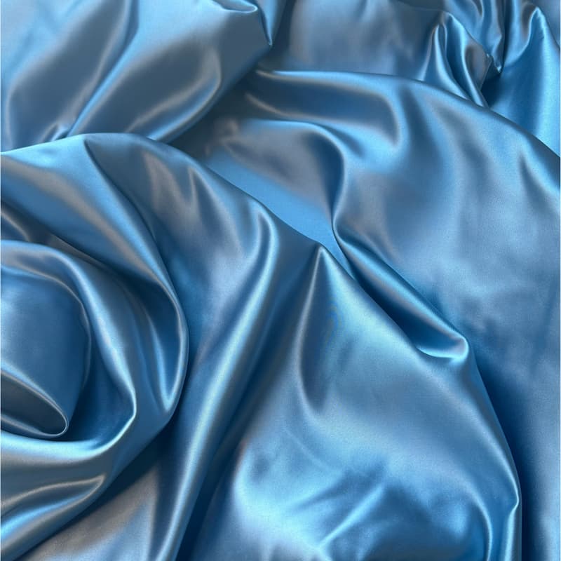 Satin Stoff Meterware blau-grau Gesamtansicht