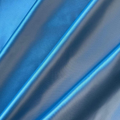 Satin Stoff Meterware blau-grau glatt für Kleider