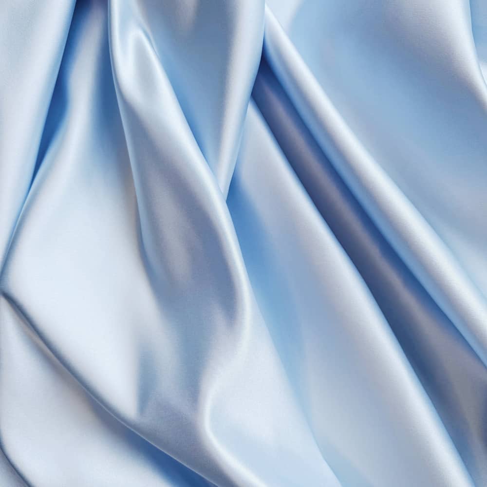 Satin Stoff nähen Meterware hellblau glatt formstabil