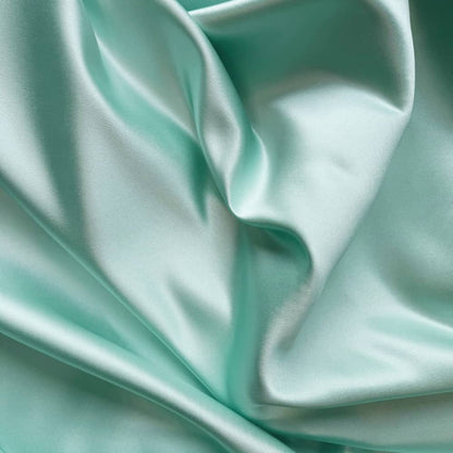 Satin Stoff Meterware mintgruen glatt hochwertig