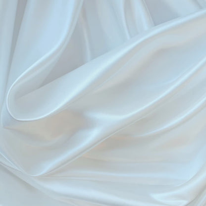 Satin Stoff für Brautkleid offwhite Meterware  hochwertig glatt