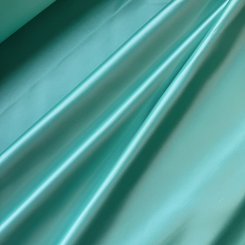 Satin Stoff Meterware türkis formstabil glatt