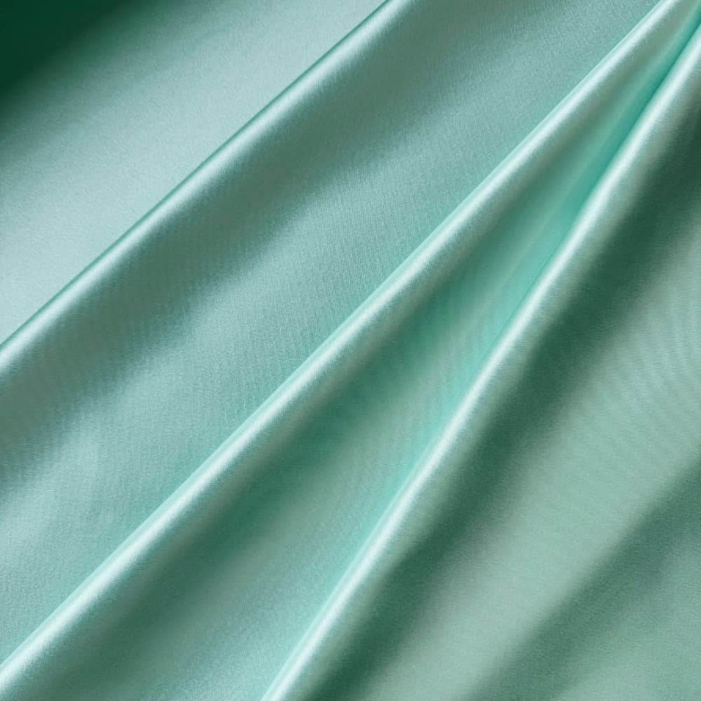 Detail Satin Stoff mintgruen Oberfläche
