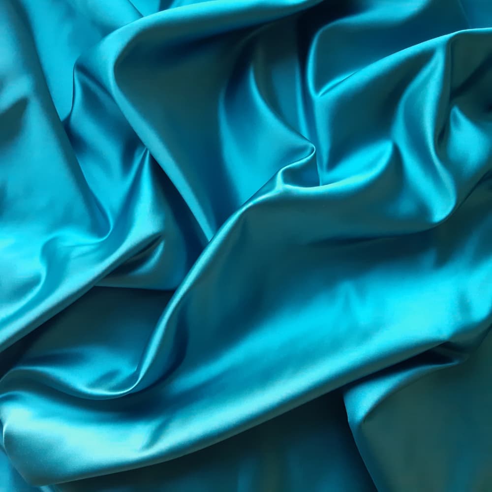 Satin Stoff Meterware petrol Gesamtansicht