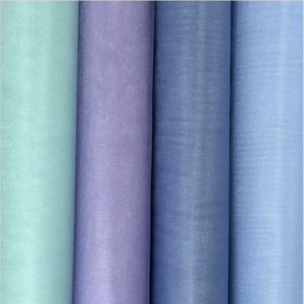 Tüll Stoff lila, hellblau, minze und blau grau 300 cm breit