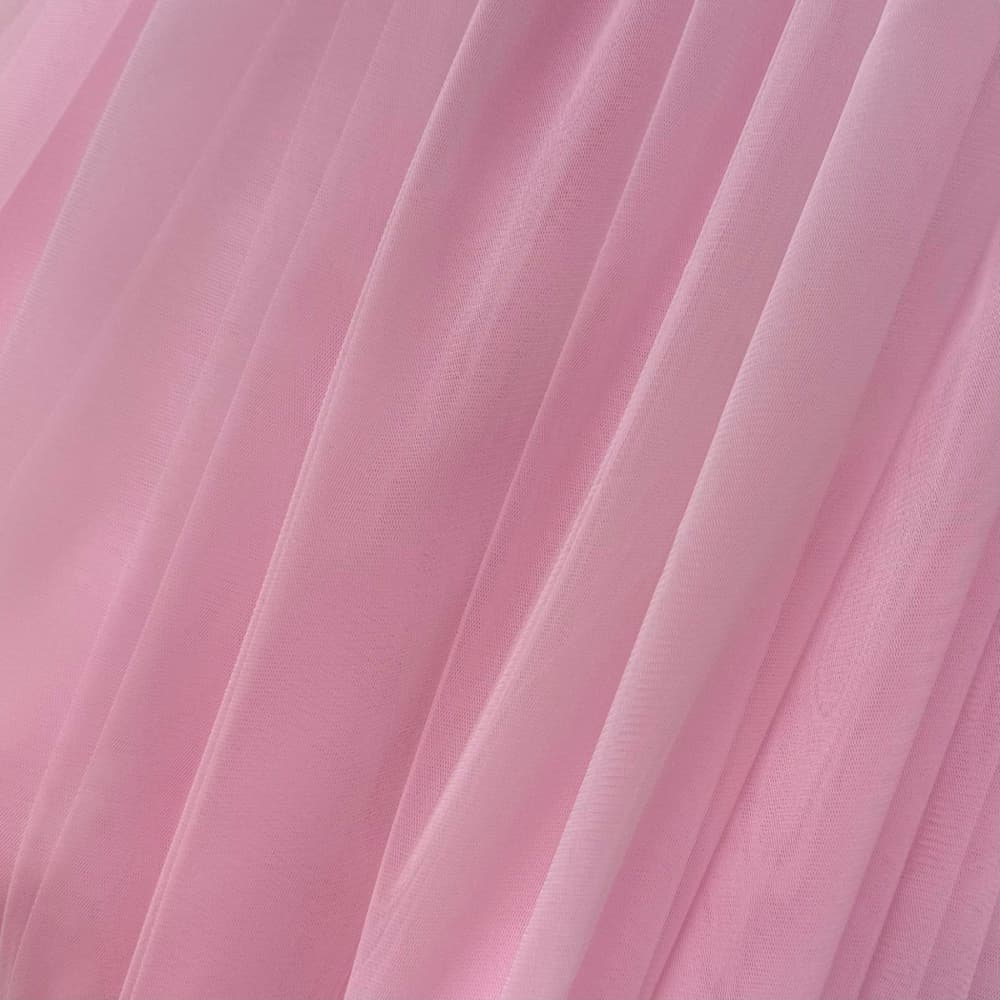 Tüll Stoff rosa 300 cm breit, weich, matt und elastisch