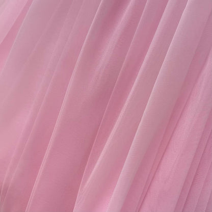 Tüll Stoff rosa 300 cm breit, weich, matt und elastisch