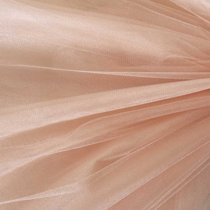 Tüll Stoff lachsfarben 300 cm breit, mittelfest und elegant