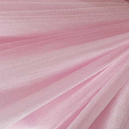 Tüll Stoff rosa 300 cm breit, mittelfest und leicht glänzend