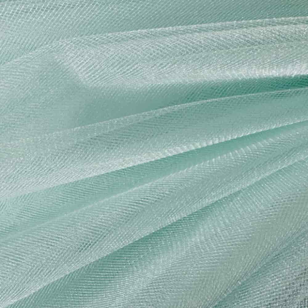 Tüll Stoff Mint 300 cm breit, mittelfest und leicht glänzend