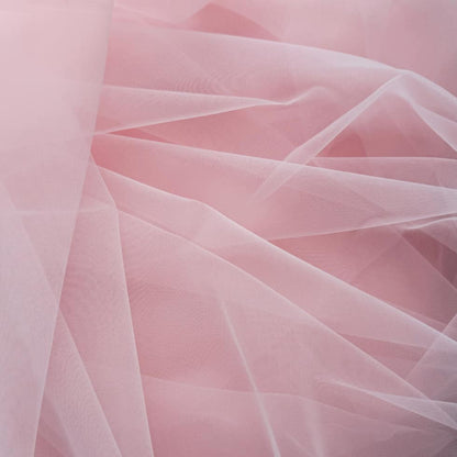 Tüllstoff in Rosa für Blumenmädchenkleid, 300 cm breit, geeignet für individuelle Anfertigungen